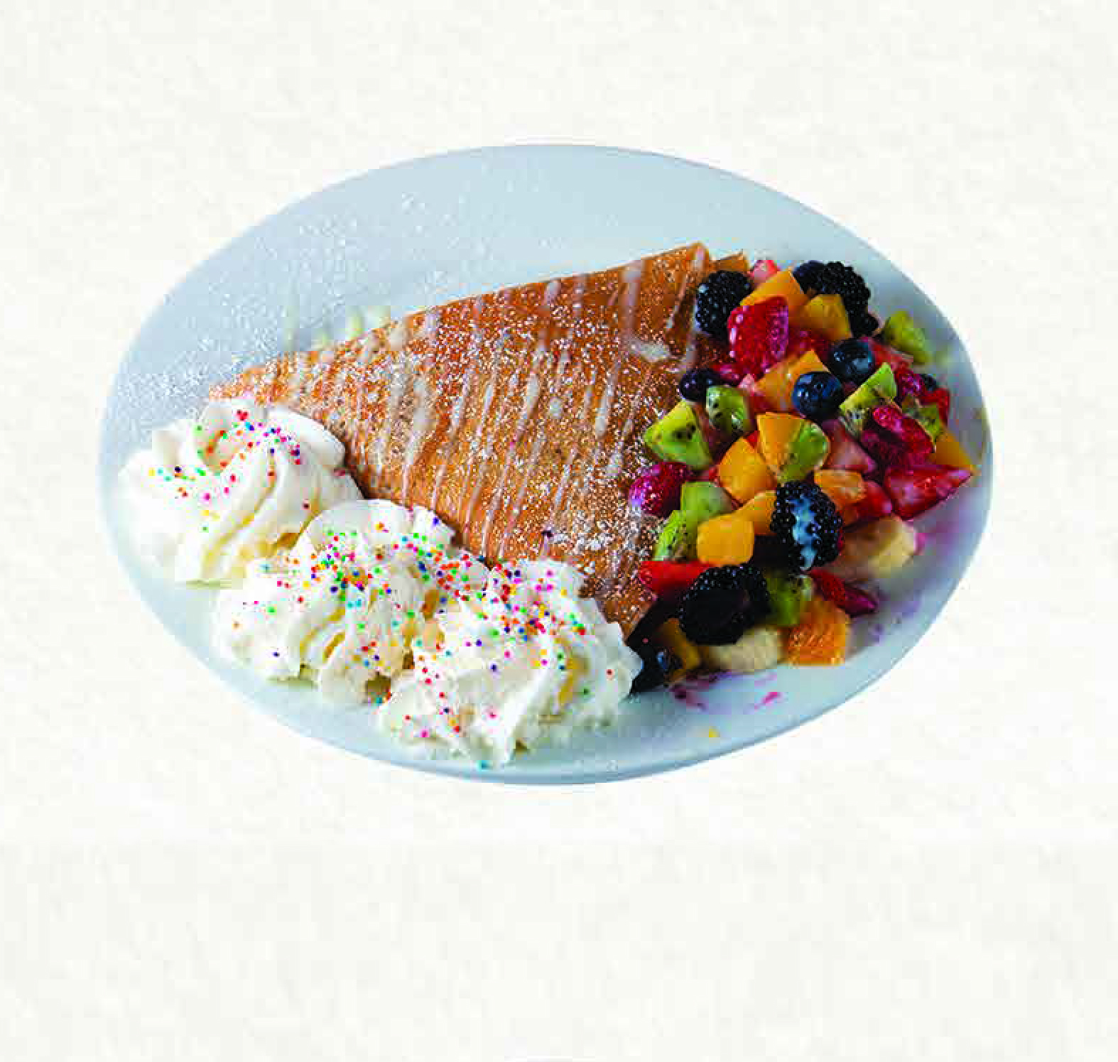 Crepas de Avena Con Frutas Crepes of Oatmeal With Fruit
